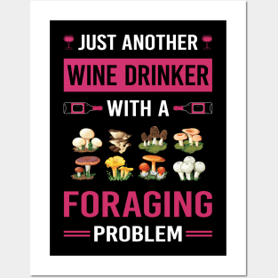 Wine Drinker Foraging Forage Forager Posters and Art